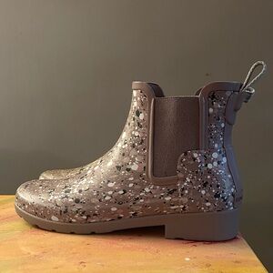 Hunter Speckled Refined Chelsea Rubber Rain Boots